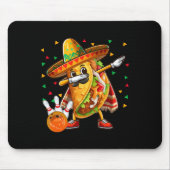 Dabbing Taco Bowling Cinco De Mayo Player Mousepad (Vorne)