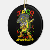 Dabbing Taco Cinco De Mayo Boys Männer mexikanisch Keramik Ornament (Links)
