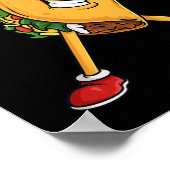 Dabbing Taco Cinco De Mayo Funny Mexican Dab Boys Poster (Ecke)