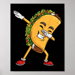 Dabbing Taco Cinco De Mayo Funny Mexican Dab Boys Poster