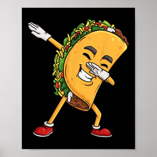 Dabbing Taco Cinco De Mayo Funny Mexican Dab Boys Poster (Vorne)