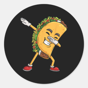 Dabbing Taco Cinco De Mayo Funny Mexican Dab Boys Runder Aufkleber