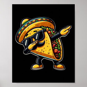Dabbing Taco Cinco De Mayo Lustiger mexikanischer Poster