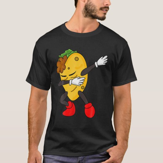 Dabbing Taco - Funny Taco Lover Geschenk T-Shirt (Vorderseite)