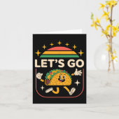 Dabbing Taco Lass uns Taco gehen Karte (Gelbe Blume)