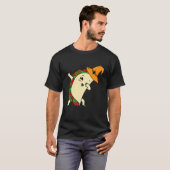 Dabbing Taco Witch Hat Lazy Halloween Kostüm Mexi T-Shirt (Vorne ganz)