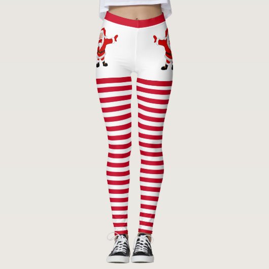 Dabbing Tancing Santa Leggings (Vorderseite)