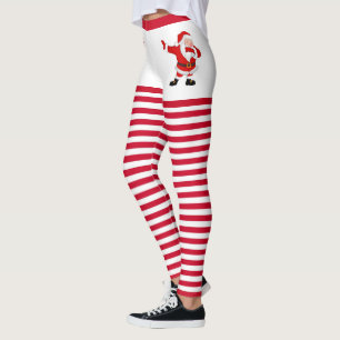 Dabbing Tancing Santa Leggings