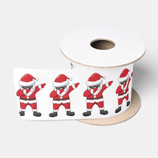 Dabbing Tancing Santa Satinband (Spule)