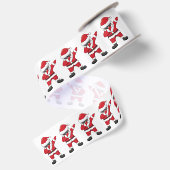 Dabbing Tancing Santa Satinband (Rückseite)
