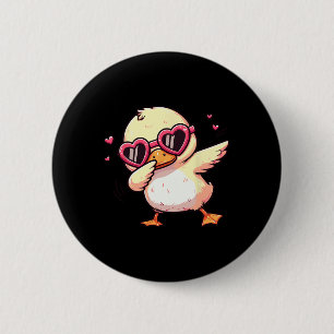 Dabbing-Tanz-Ente-Herz-Singles Button
