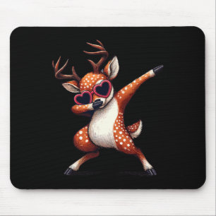 Dabbing-Tanz-Hirsch-Herz-Singles  Mousepad