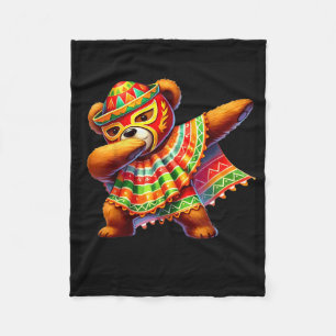 Dabbing Teddy Bär Lucha Libre Cinco De Mayo Mexika Fleecedecke