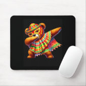 Dabbing Teddy Bär Lucha Libre Cinco De Mayo Mexiko Mousepad (Mit Mouse)