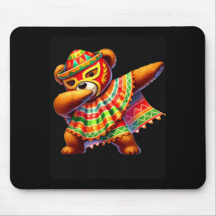 Dabbing Teddy Bär Lucha Libre Cinco De Mayo Mexiko Mousepad