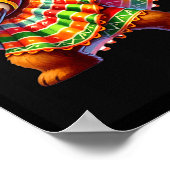 Dabbing Teddybär Lucha Libre Cinco De Mayo Mexikan Poster (Ecke)