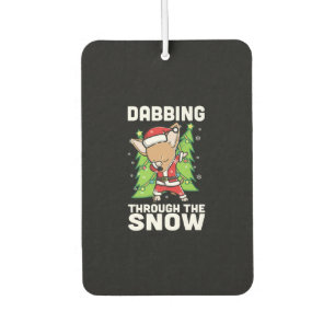 Dabbing Through Snow Chihuahua Weihnachtshund Autolufterfrischer