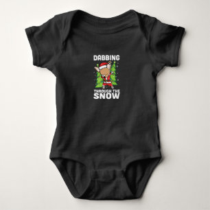 Dabbing Through Snow Chihuahua Weihnachtshund Baby Strampler