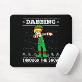 Dabbing Through The Snow Elf Dab Ugly Christmas Sw Mousepad (Mit Mouse)