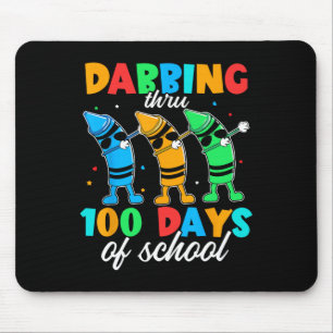 Dabbing Thru Crayon Brighter 100 Day School Studen Mousepad