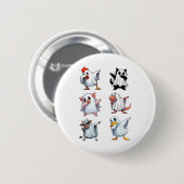 Dabbing Tiere Farm Halloween Ghost Kostüm Funny Button (Vorne & Hinten)
