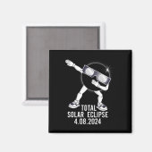 Dabbing Total Solar Eclipse 04.08.2024 Fun Dab Boy Magnet (Vorderseite/Rückseite)