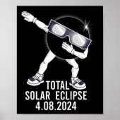 Dabbing Total Solar Eclipse 04.08.2024 Fun Dab Boy Poster (Vorne)