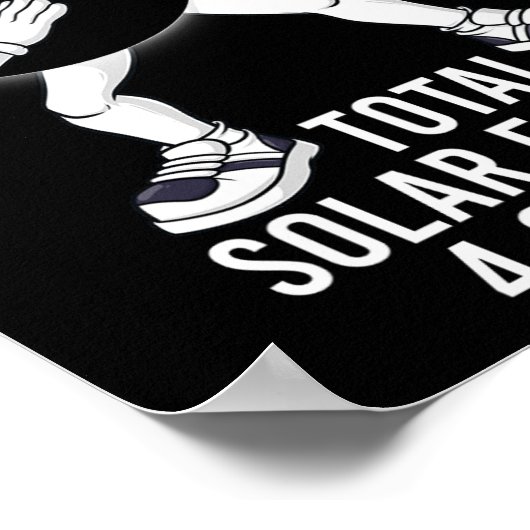 Dabbing Total Solar Eclipse 04.08.2024 Fun Dab Boy Poster (Ecke)