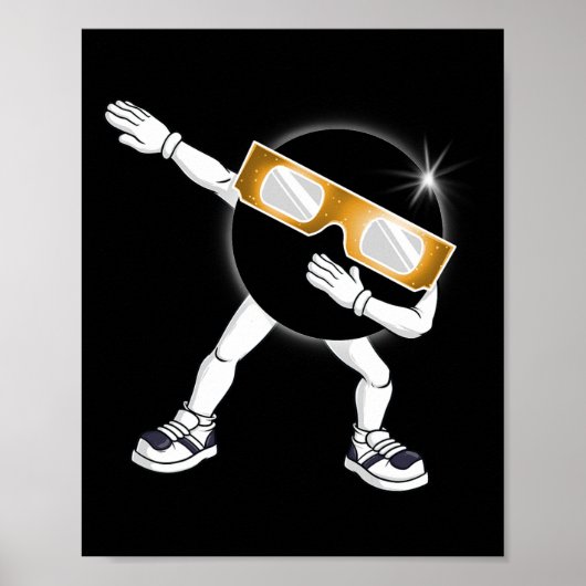 Dabbing Total Solar Eclipse 2024 Fun Dab Boys Girl Poster (Vorne)
