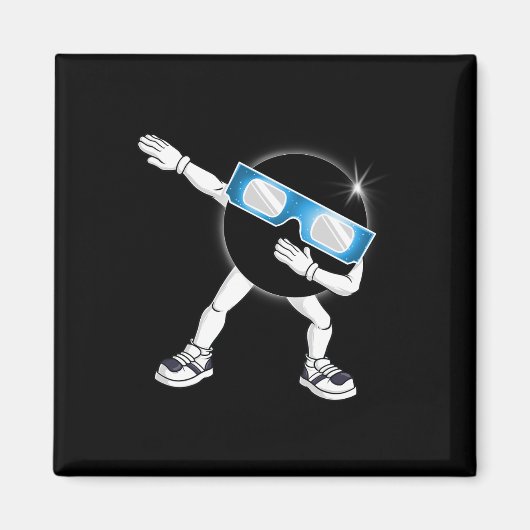 Dabbing Total Solar Eclipse 2024 Totality Dab Boys Magnet (Vorne)