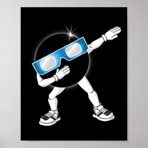 Dabbing Total Solar Eclipse 2024 Totality Dab Boys Poster