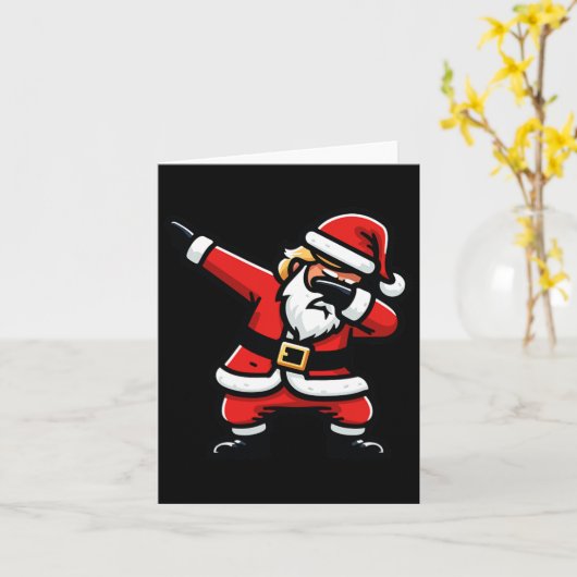 Dabbing Trump Santa Ugly Weihnachtssüßer Karte (Gelbe Blume)