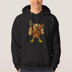 Dabbing Truthahn Erntedankfest Pilger Jungen Mädch Hoodie