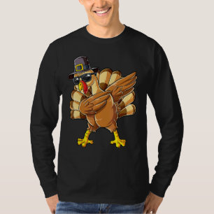 Dabbing Truthahn Erntedankfest Pilger Jungen Mädch T-Shirt