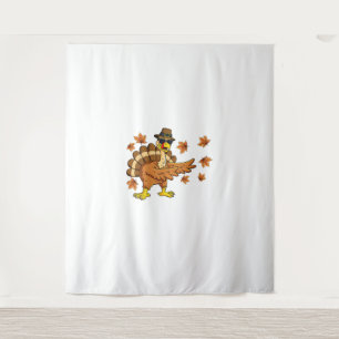 Dabbing Türkei Erntedank Day Geschenke Pilgrim Boy Wandteppich