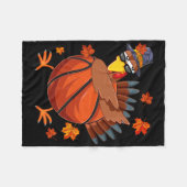 Dabbing Türkei und Sketll Ll Fall Vibes Thanksgivi Fleecedecke (Vorderseite (Horizontal))