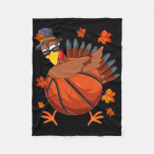 Dabbing Türkei und Sketll Ll Fall Vibes Thanksgivi Fleecedecke (Vorderseite)