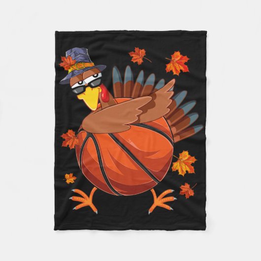 Dabbing Türkei und Sketll Ll Fall Vibes Thanksgivi Fleecedecke (Vorderseite)