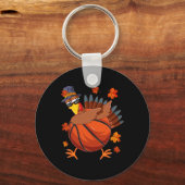 Dabbing Türkei und Sketll Ll Fall Vibes Thanksgivi Schlüsselanhänger (Vorderseite)