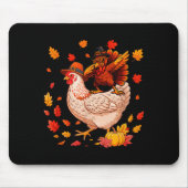 Dabbing Turkey On Chicken Thanksgiving Autumn Lgri Mousepad (Vorne)