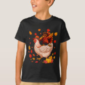 Dabbing Turkey On Chicken Thanksgiving Autumn Lgri T-Shirt (Vorderseite)