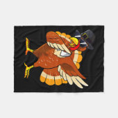 Dabbing Turkey Thanksgiving Day Lgrim Boys Kids Me Fleecedecke (Vorderseite (Horizontal))