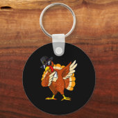 Dabbing Turkey Thanksgiving Day Lgrim Boys Kids Me Schlüsselanhänger (Vorderseite)