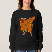 Dabbing Turkey Thanksgiving Day Pilgrim Boys Girls Sweatshirt (Vorderseite)
