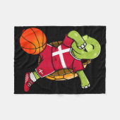 Dabbing Turtle Dänemark Jersey Dänische Sketll Lie Fleecedecke (Vorderseite (Horizontal))