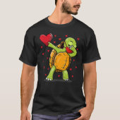 Dabbing Turtle Face Mask Dab Dance Valentine T-Shirt (Vorderseite)