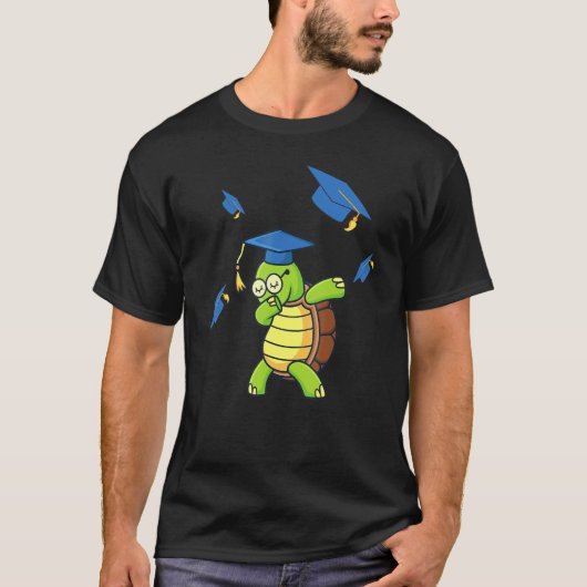 Dabbing Turtle Graduation Student Graduated T-Shirt (Vorderseite)