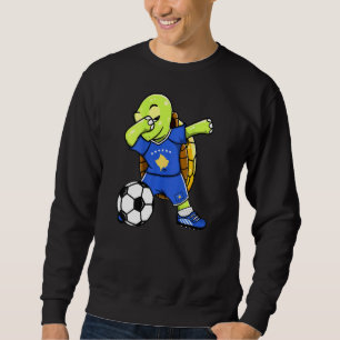 Dabbing Turtle Kosovo Soccer Fans Jersey Kosovo F Sweatshirt