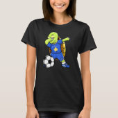 Dabbing Turtle Kosovo Soccer Fans Jersey Kosovo F T-Shirt (Vorderseite)