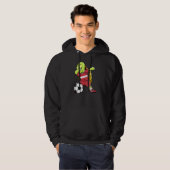 Dabbing Turtle Latvia Soccer Fans Jersey Lettisch Hoodie (Vorne ganz)